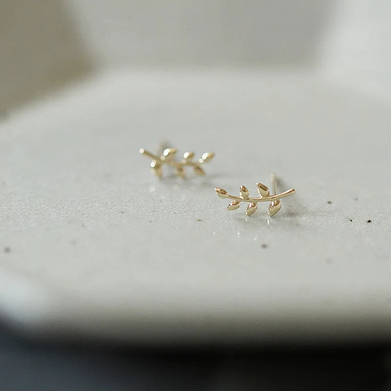 Small Butterfly Heart Stud Earring